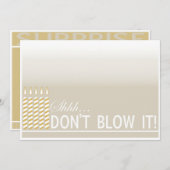 第50誕生会の金ゴールドの招待状を驚かして下さい 招待状 (正面/裏面)