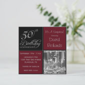 第50誕生会Burgandy及び銀を驚かして下さい 招待状 (スタンド正面)