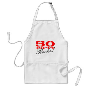第50誕生日のエプロン  50個の石! スタンダードエプロン