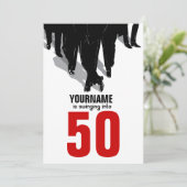 第50誕生日のスウィンガーのラットのパックのパーティー 招待状 (スタンド正面)