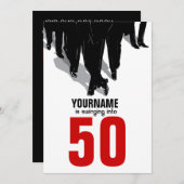 第50誕生日のスウィンガーのラットのパックのパーティー 招待状 (正面/裏面)