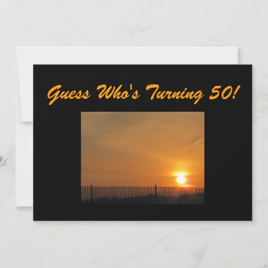 第50誕生日のパーティの招待状 招待状 (正面)