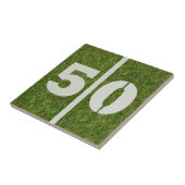 第50誕生日のフットボールのカスタマイズ可能なタイル タイル (側面)