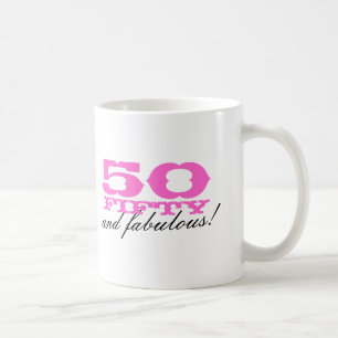 第50誕生日のマグ  50およびすばらしい! コーヒーマグカップ