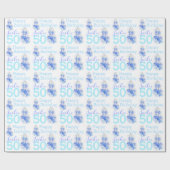 第50誕生日のロベリアの青によって示されるギフト用包装紙 ラッピングペーパー (フラット)