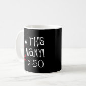 第50誕生日の中指の挨拶 コーヒーマグカップ (正面左)