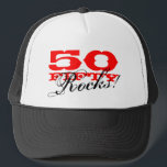 第50誕生日の帽子| 50個の石! キャップ<br><div class="desc">第50誕生日の帽子| 50個の石! Personalizableの年齢数。 お母さん、パパ、叔父さん、祖父等のためのかわいいbdayギフトのアイディア。</div>