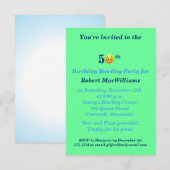 第50誕生日の幸せな顔のパーティの招待状 招待状 (正面/裏面)