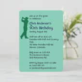 第50誕生日の招待をゴルフをして下さい 招待状 (スタンド正面)