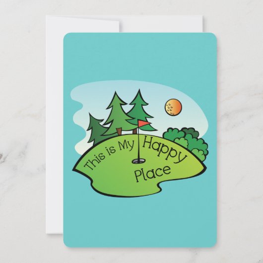 第50誕生日の招待をゴルフをして下さい 招待状 (裏面)