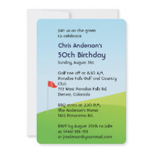第50誕生日の招待をゴルフをして下さい