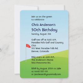 第50誕生日の招待をゴルフをして下さい 招待状