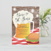 第50誕生日の招待状50年のへの応援 招待状 (スタンド正面)