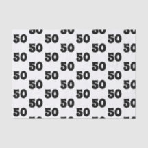 第50誕生日の白黒パターン