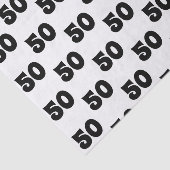 第50誕生日の白黒パターン 薄葉紙 (詳細)