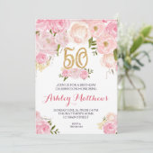 第50誕生日の花の招待状、 招待状 (スタンド正面)