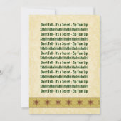 第50誕生日の金ゴールドの緑の星B382を驚かして下さい 招待状 (裏面)