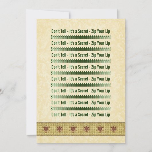 第50誕生日の金ゴールドの緑の星B382を驚かして下さい 招待状 (裏面)