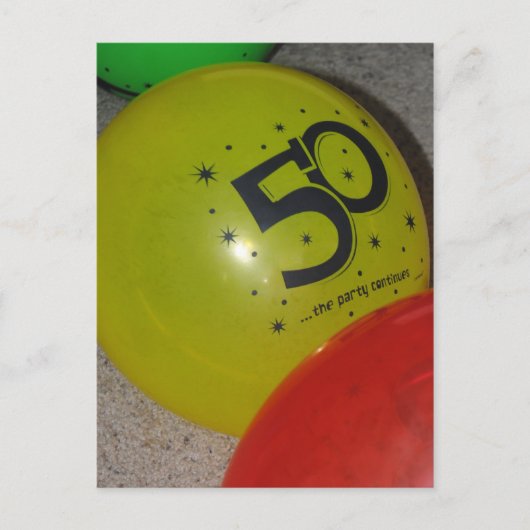 第50誕生日はがき ポストカード (正面)