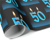 第50誕生日ろうそく（目玉） ラッピングペーパー (ロールコーナー)