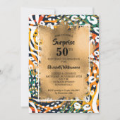 第50誕生日アニマルプリント 招待状 (正面)