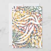 第50誕生日アニマルプリント 招待状 (裏面)