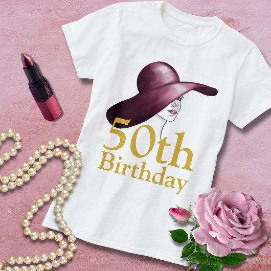 第50誕生日エレガントウーマンゲストオブオナー Tシャツ
