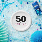 第50誕生日エレガントパーティー紙プレート ペーパープレート (パーティー)