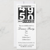 第50誕生日オルドメータ招待状 招待状 (正面)