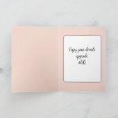 第50誕生日ガールオンスイングムーン カード (内部)