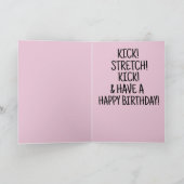 第50誕生日キックストレッチキックグリーティングカード サンキューカード (内部)