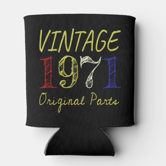 第50誕生日ギフトヴィンテージレトロ1971 缶クーラー (裏面)