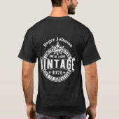 第50誕生日ギフトヴィンテージ1970年の完成度 Tシャツ (裏面)