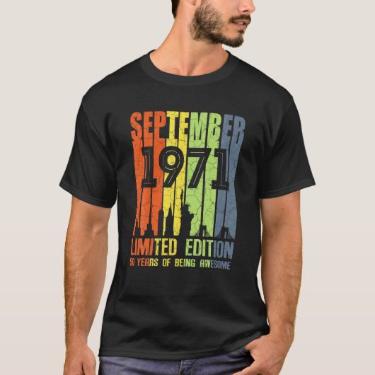 第50誕生日ギフト50歳素晴らし9月 Tシャツ (正面)