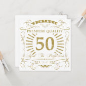 第50誕生日ギャグギフト カード (正面/裏面インサイチュ)