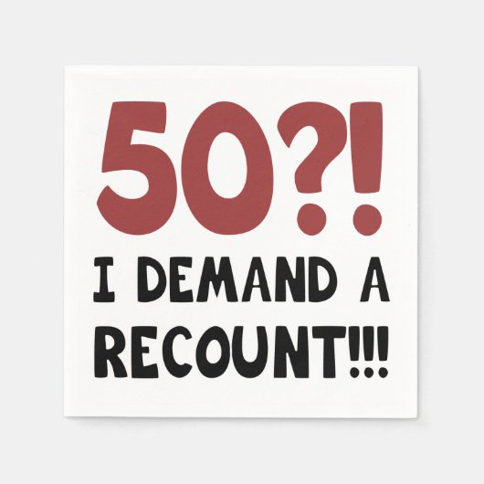 第50誕生日ギャグギフト スタンダードカクテルナプキン (正面)