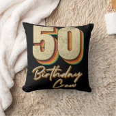第50誕生日クルー50パーティークルー装飾用クッション クッション (ブランケット)