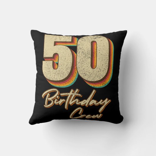 第50誕生日クルー50パーティークルー装飾用クッション クッション (裏面)