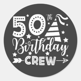 第50誕生日クルー50パーティークルー ラウンドシール