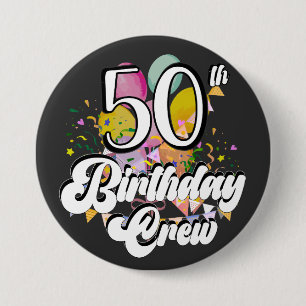 第50誕生日クルー50パーティークルー 缶バッジ