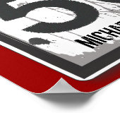 第50誕生日グおもしろいランギー速度制限標識ポスター ポスター (角)