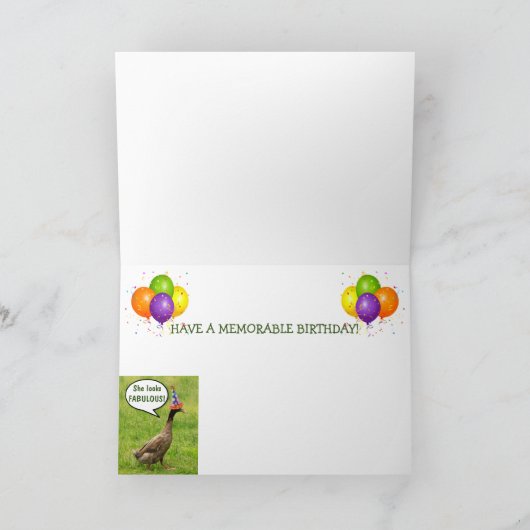 第50誕生日ゴッシおもしろいー カード (内部)