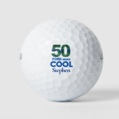 第50誕生日ゴルファー贈与用プレイド、FORE-ever クール 50 ゴルフボール (正面)