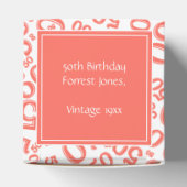 第50誕生日サンゴ/白い数字のパターン フェイバーボックス (上部)