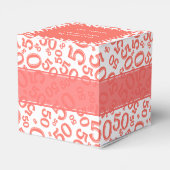 第50誕生日サンゴ/白い数字のパターン フェイバーボックス (裏面サイド)