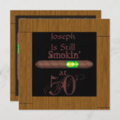 第50誕生日シガー招待状木枠 招待状 (正面/裏面)