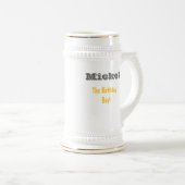 第50誕生日ステイン ビールジョッキ (正面右)