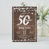 第50誕生日ストリ素朴ングライト誕生日パーティー 招待状 (スタンド正面)