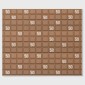第50誕生日チョコレートキャンディバー包装紙 ラッピングペーパー (フラット)