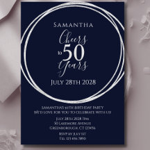 第50誕生日ネイビーシルバー応援から50年パーティー